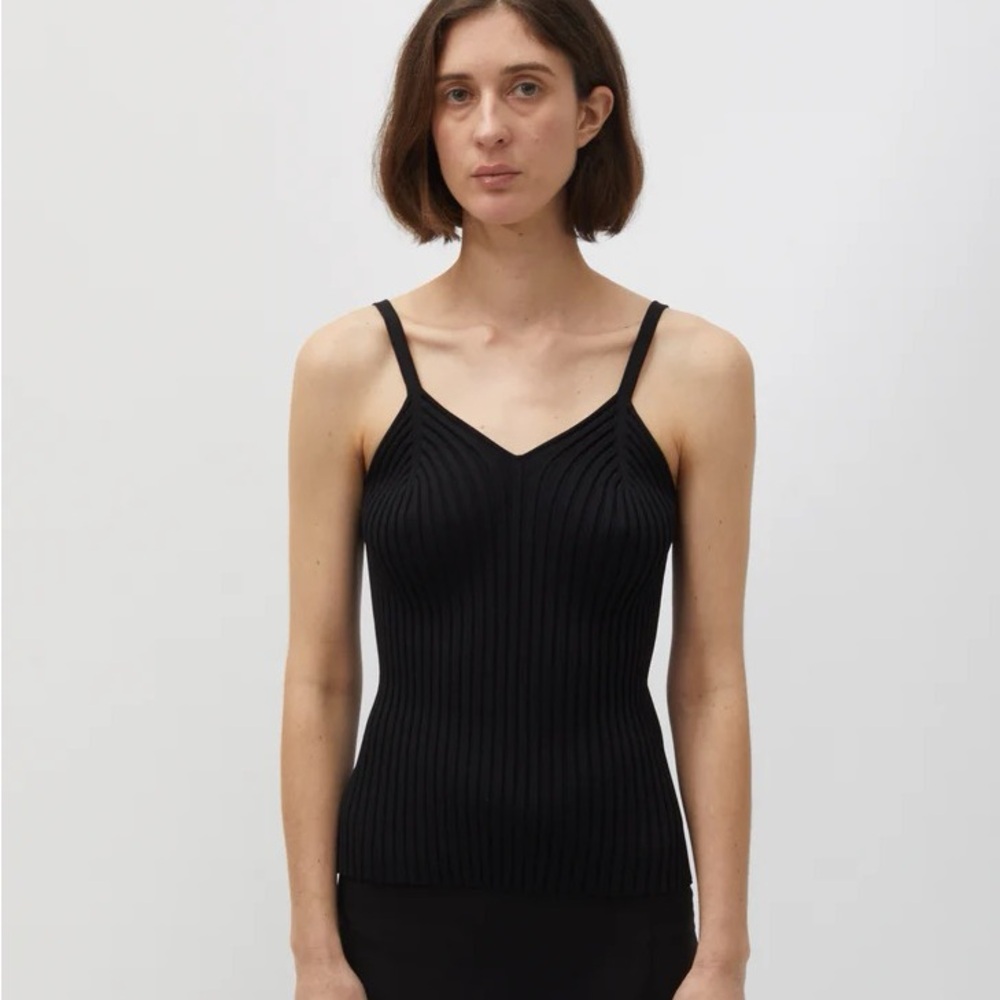 NWOT Toteme Black Villleton Ribbed Tank Size S